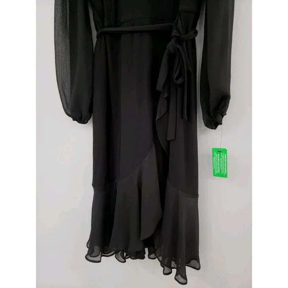 NEW SIZE 16 - TOMMY HILFIGER Ruffle Asymmetrical Dress Black Whimsical Gothic NEW SIZE 16 - TOMMY HILFIGER Ruffle Asymmetrical Dress Black Whimsical Gothic